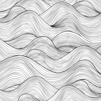 Wave pattern. Geometric texture. Abstract background. 