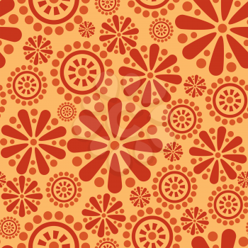 Abstract floral geometric pattern Flower ornament seamless background