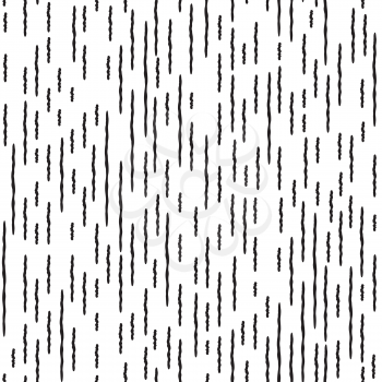Abstract irregular striped line seamless pattern. Black and white geometric texture. Ornamental background