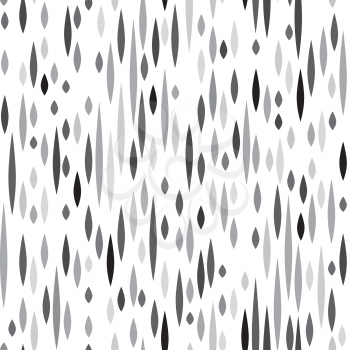 Abstract ink spot seamless pattern. Monochrome stylish grunge waterdrop texture. Fall dot ornamental background