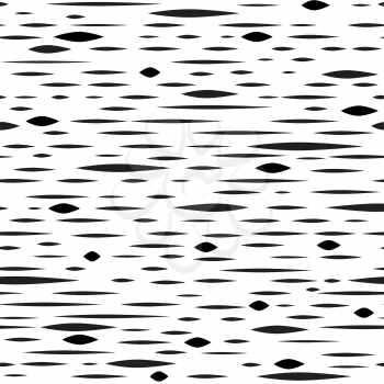 Abstract irregular blot seamless pattern. Black and white stripe line texture. Ornamental stripped background