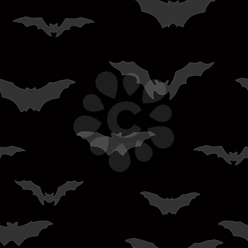 Bat silhouette seamless pattern. Holiday Halloween background. Halloween bat texture