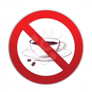 Drinks are not allowed. No coffee cup icon. Hot drinks symbol. Take away or take-out tea beverage sign.