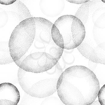 Abstract circle seamless pattern. Spotted texture. Geometric dot backgound