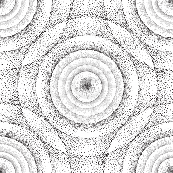 Abstract dot pattern. Geometric space ripple ornament.  Spot Circle backgund