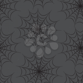 Halloween seamless pattern. Holiday background with web