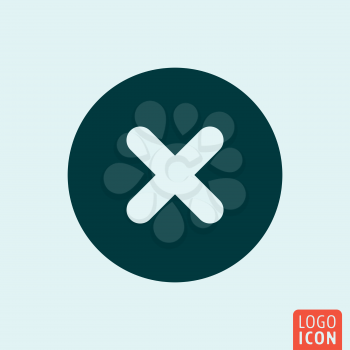 X mark Icon. X mark logo. X mark symbol. Minimal icon design. Vector illustration