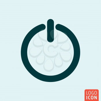 Power button Icon. Power button logo. Power button symbol. Minimal icon design. Vector illustration