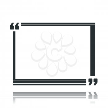 Quote Square Speech Box Text Bubble Template. White Background. Vector illustration.