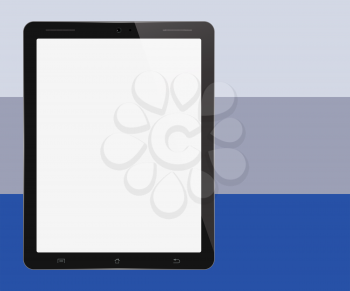 Tablet. Computer Pad with blank white screen. Realistic design. Vector illustration. 