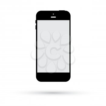 Smartphone icon. Black Smart phone isolated. Vector illustration