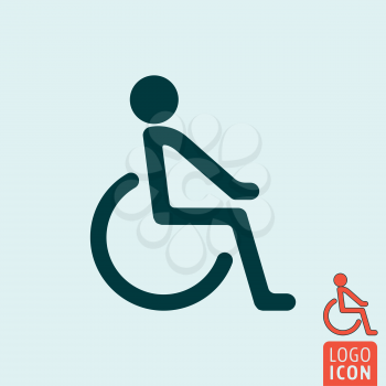Disabled icon. Disabled handicap icon. Disability symbol. Vector illustration