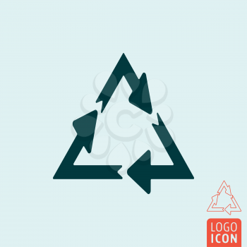 Recycle icon. Recycle symbol. Recycle arrows isolated. Vector illustration