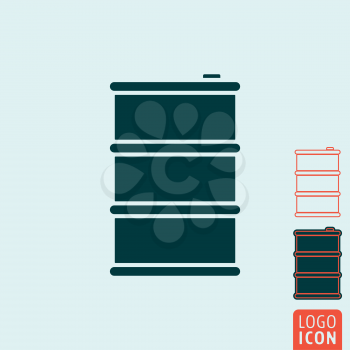 Barrel icon. Barrel symbol. Oil drum icon isolated. Vector illustration