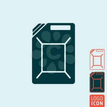Jerrycan icon. Jerrycan symbol. Fuel can icon isolated. Vector illustration