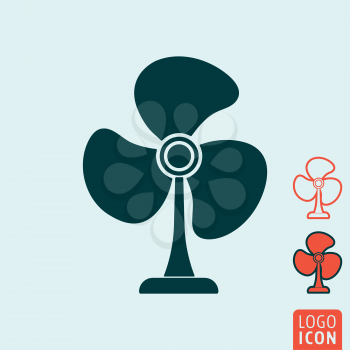 Fan icon. Fan symbol. Room fan icon isolated, minimal design. Vector illustration