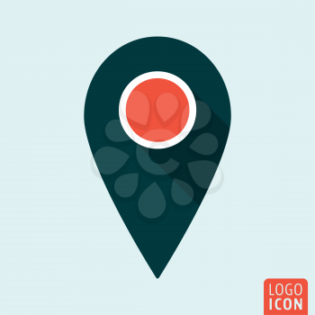 Map pointer icon. Pin location symbol. Vector illustration