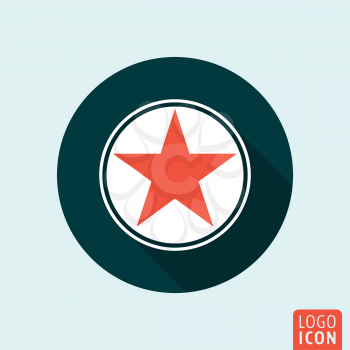 Star icon. Star flat design symbol. Vector illustration