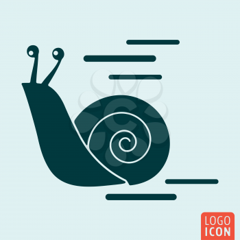Snail icon isolated. Snail shell symbol. Vector illustration