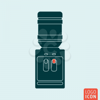 Water cooler icon isolated. Office water dispenser symbol. Vector illustration