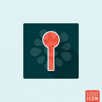 Keyhole icon. Hole for key flat design. Vector illustration