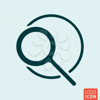 Search loupe icon. Magnifying glass symbol. Vector illustration