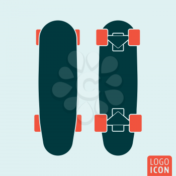 Skateboard deck icon. Equipment for the activity of skateboarding. Vector illustration