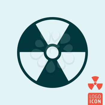 Radiation icon isolated. Hazard or warning symbol. Vector illustration.