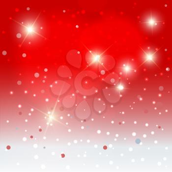 Snowflakes with stars background. Design for cover, greeting card, brochure or flyer. Vector illustration