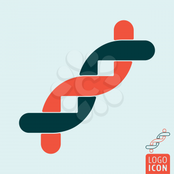DNA icon. Genetic or biochemistry symbol. Vector illustration