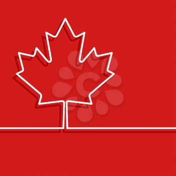 Canadian maple leaf symbol. Design for Canada thanksgiving day, cover brochures, flyer, greeting card template. Vector illustration.