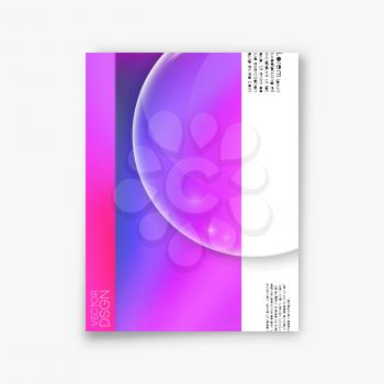 Cover minimal design. Abstract gradient background for the banner, flyer, poster, brochure or other printing products. Vector illustration.