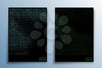 Abstract matrix effect design for background, wallpaper, flyer, poster, brochure cover, typography, or other printing products. Vector illustration.