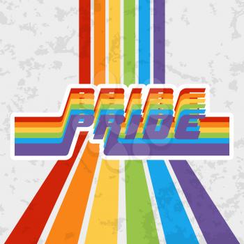 LGBT Pride typography design for poster, flyer, brochure cover, or other printing products. Vector illustration.