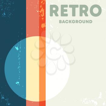 Vintage design background with retro grunge texture. Vector illustration.