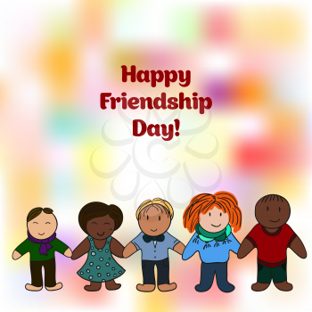 Friendship Day. Picture for your design. Card, cover, banner. Friendship, happy