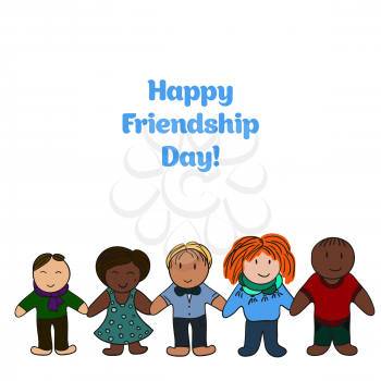 Friendship Day. Picture for your design. Card, cover, banner. Friendship, happy emotions