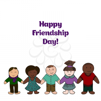 Friendship Day. Picture for your design. Card, cover, banner. Friendship, peace, happy emotions