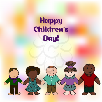 World Children's Day. Picture for your design. Card, cover, banner. Childhood, friendship, joy