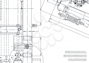 Technical abstract backgrounds. Mechanical instrument making. Technical illustration. Blueprint, cover banner