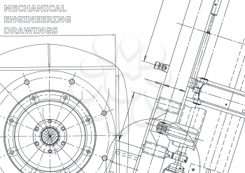 Blueprint. Vector engineering illustration. Cover, flyer, banner, background