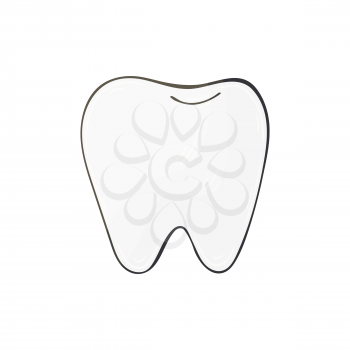 Medical icon. Isolated. Vector illustration in hand draw style. Medical instrument. Healthy tooth