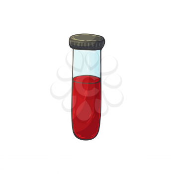 Medical icon. Vector illustration in hand draw style. Isolated. Medical tools. Test tube
