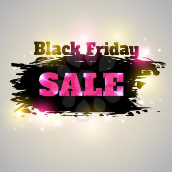 Abstract vector shining background for Black Friday sale. 