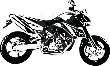 abstract ilustration of motorcycle on black