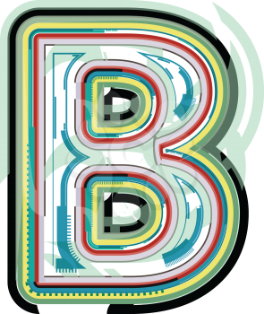 Abstract colorful Letter B