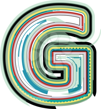 Abstract colorful Letter G