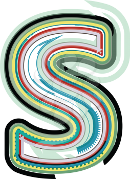Abstract colorful Letter S