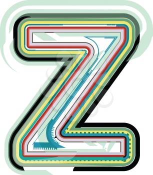 Abstract colorful Letter Z