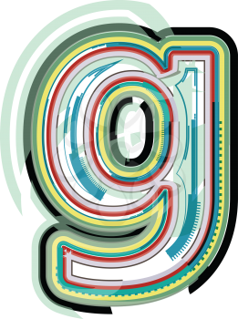Abstract colorful Letter g